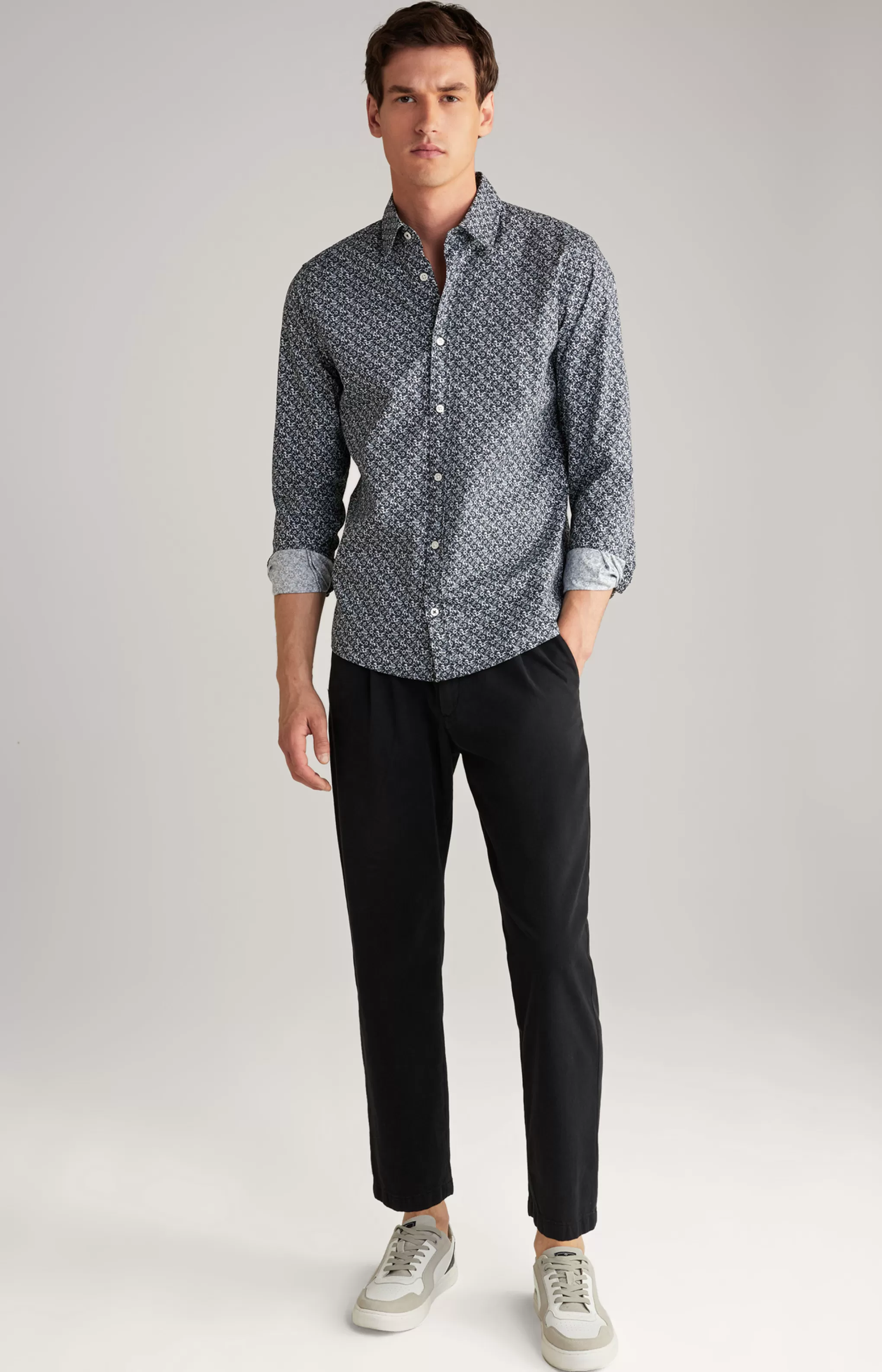 Shirts | Clothing*JOOP Shirts | Clothing Hanson Cotton Shirt in Dark Blue, patterned