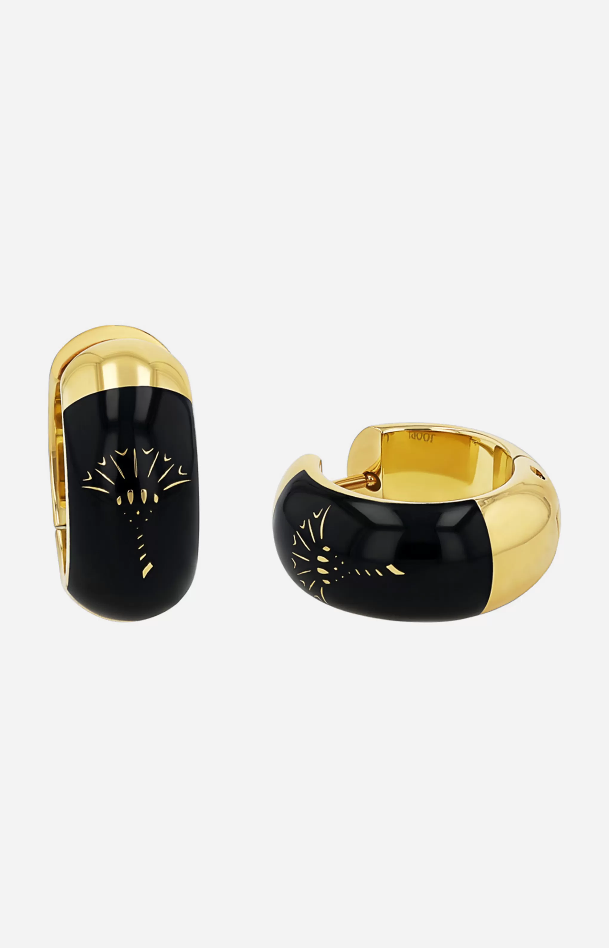 Earrings | Jewellery*JOOP Earrings | Jewellery Hoop Earrings with Enamel Black in /Black