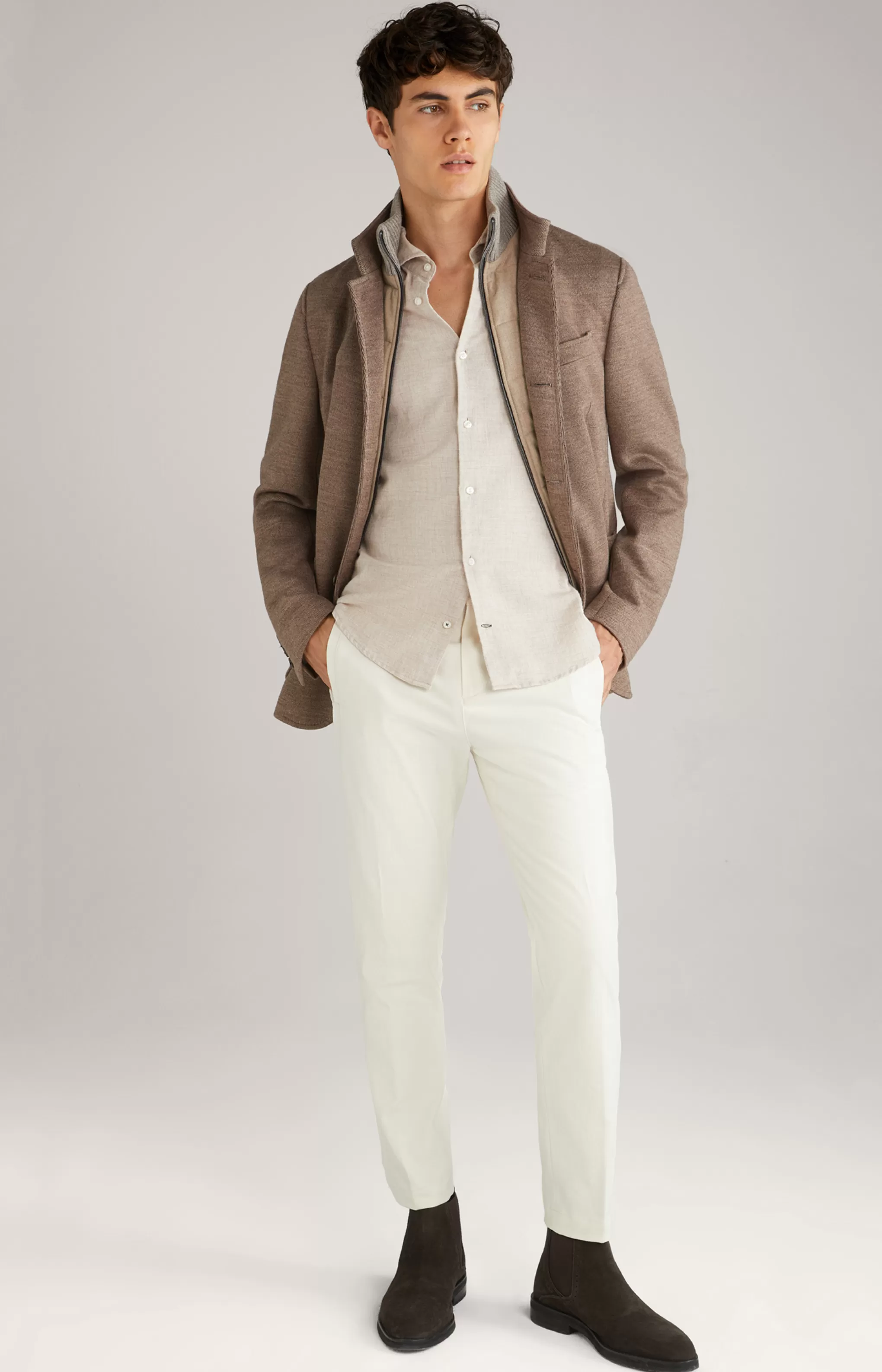 Shirts | Clothing*JOOP Shirts | Clothing Pai Flannel Shirt in Light Brown Marl