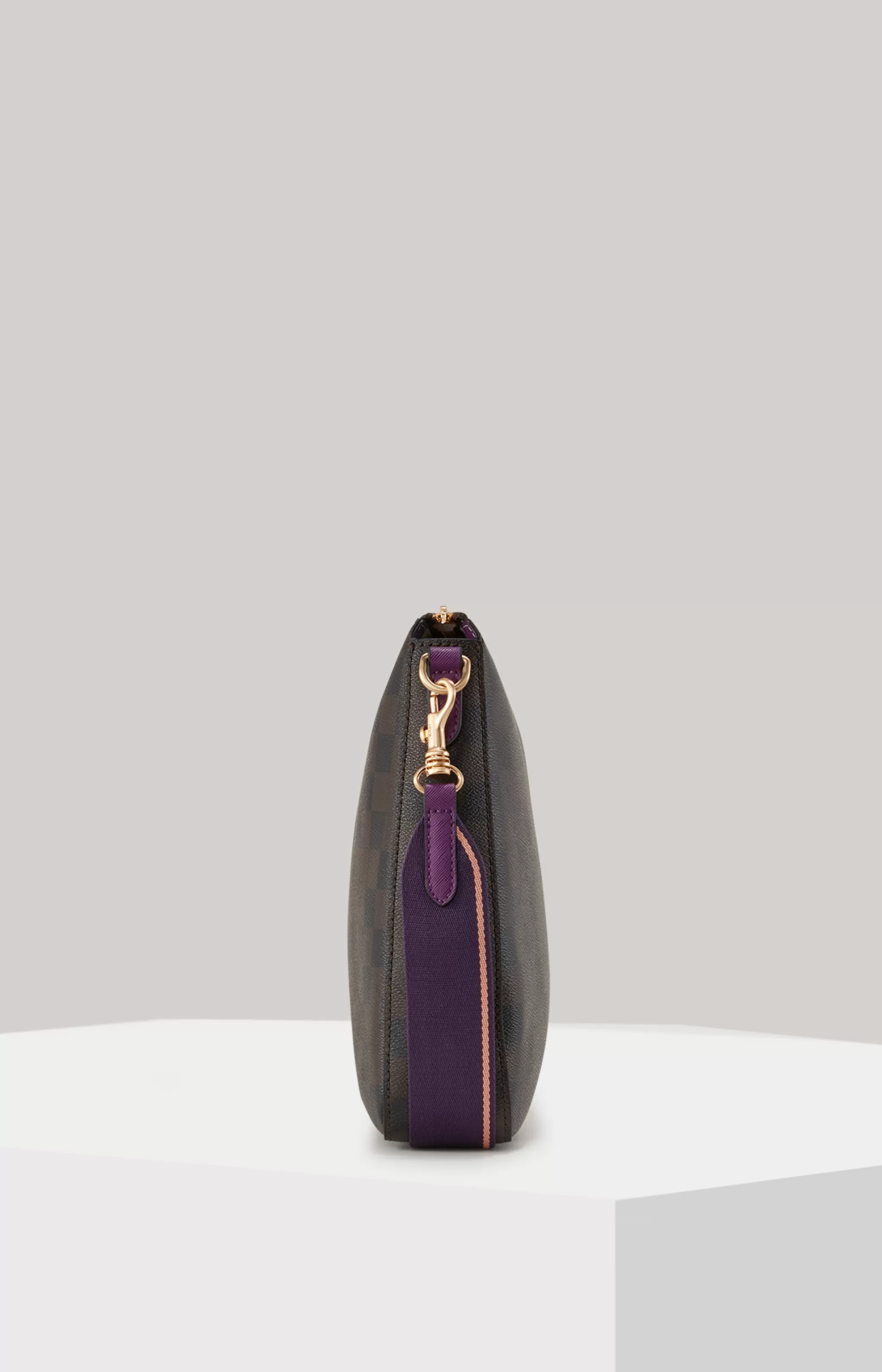 Bags*JOOP Bags Piazza Diletta Jasmina Shoulder Bag in Dark Brown and Purple
