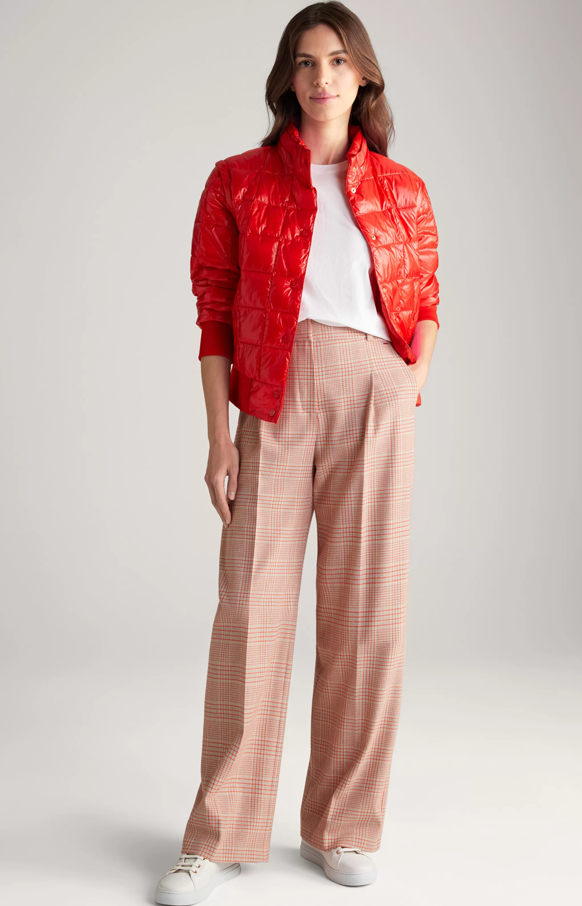 Trousers | Clothing*JOOP Trousers | Clothing Twill trousers in Beige/Red Check